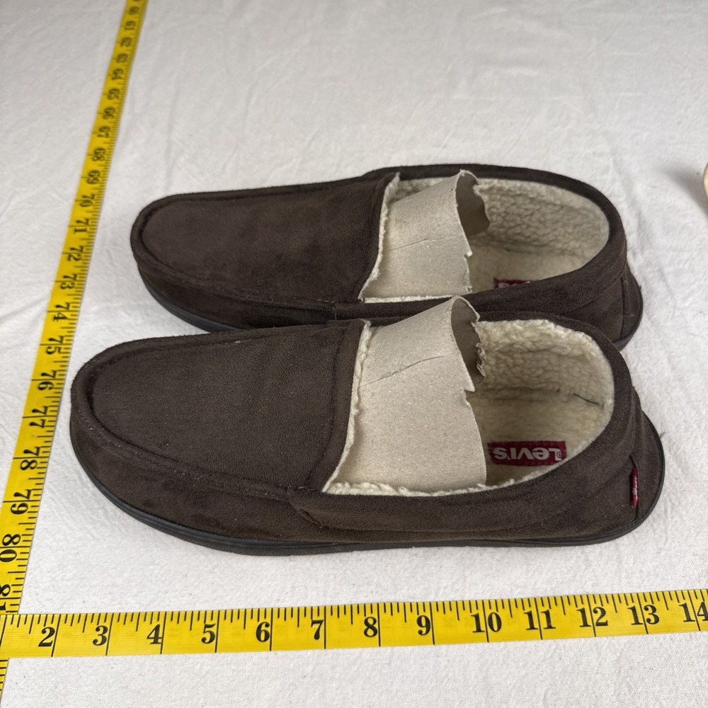 Levi's Mens Brown Slippers LG 9.5-10.5 Relaxed Comfort Indoor/Outdoor Old Money - Picture 6 of 12